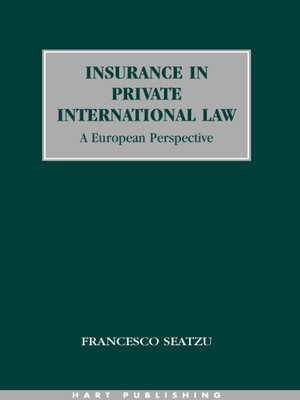 cover image of Insurance in Private International Law